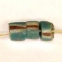 African Teal Stripe Bead