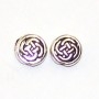 Pewter flat Knot beads