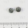 Flat round Bali look bead