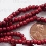 Old Red Brick Pony Beads 5/0