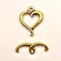 Gold Heart Toggle