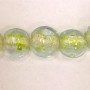 Lime Silver foil Beads