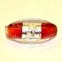 Red Silver Foil Bead
