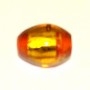 Amber over Orange foil bead